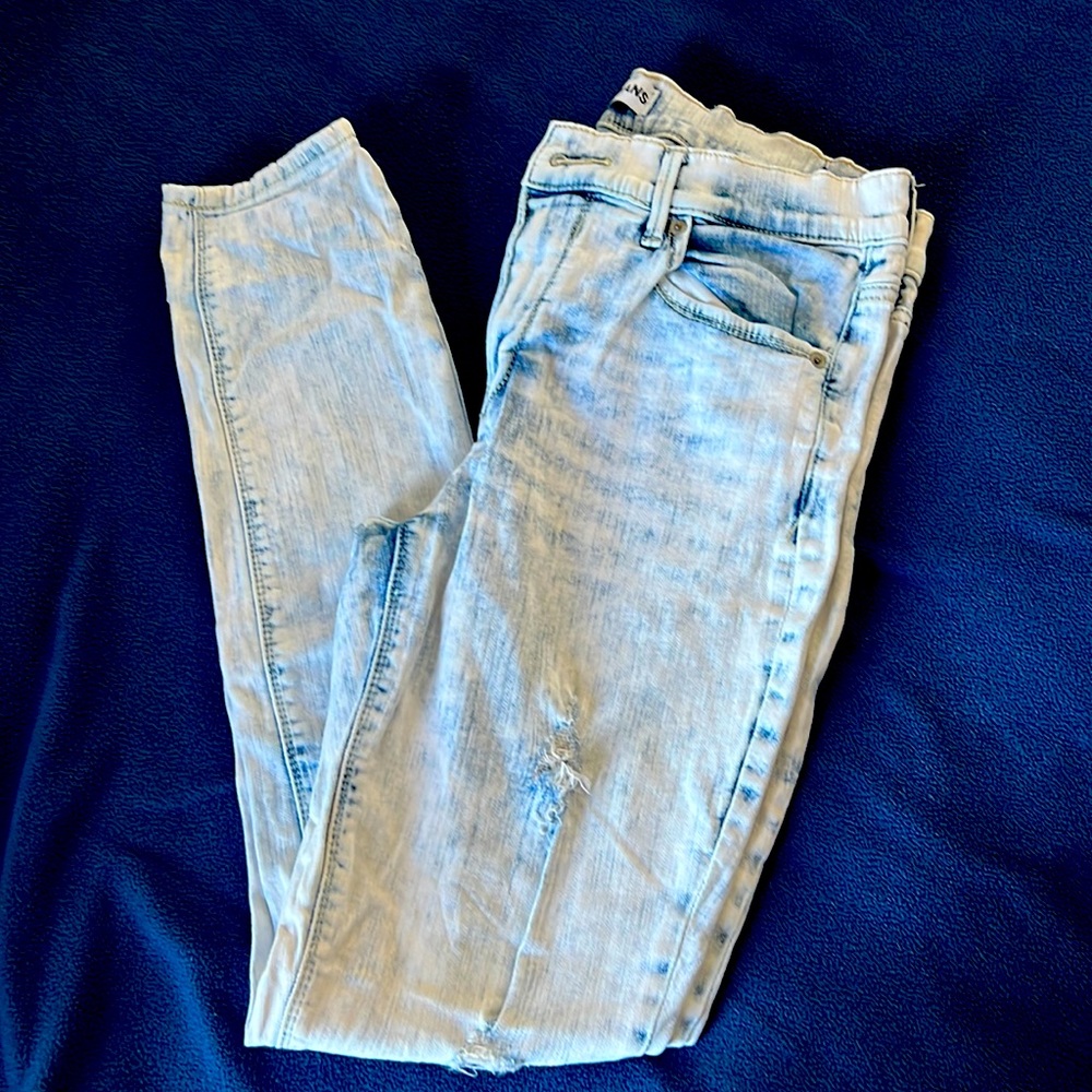 Express jeans White wash legging jeans